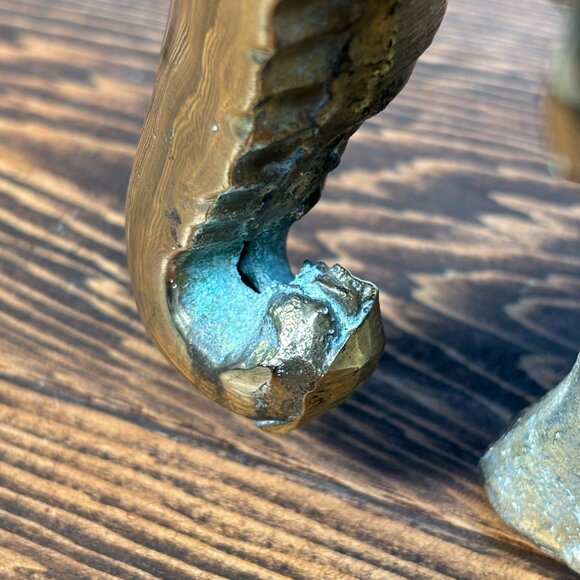 Vintage Brass Elephant Figurine Solid Heavy Sculpture - Picture 12 of 17